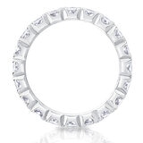 2.00ctw Round Brilliant Cut Claw Set Eternity Ring, Platinum