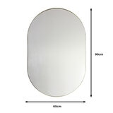 Gallery Hurston Elipse Champagne Mirror, 60 x 90cm