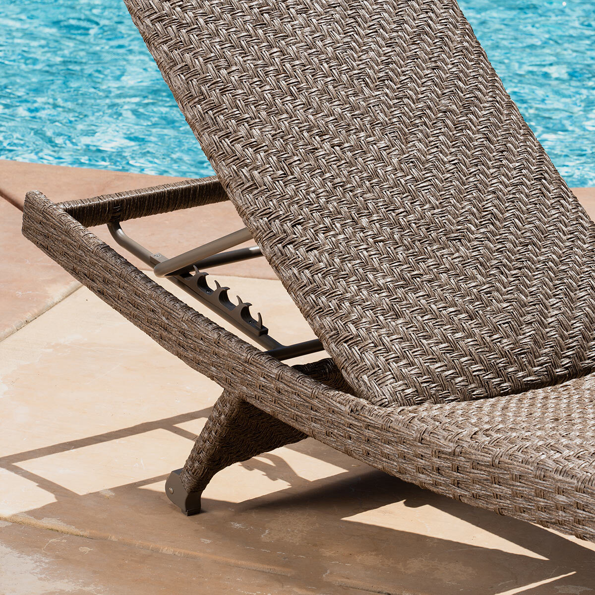 SunVilla Seagrass Woven Chaise Lounge in Herringbone Pattern, 2 Pack