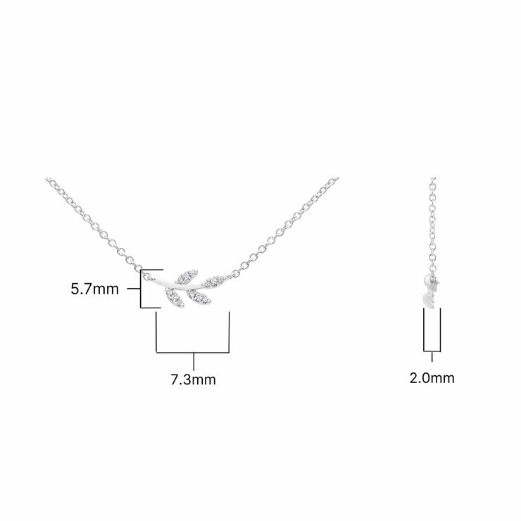 0.05ctw Round Brilliant Cut Diamond Pendant, 18ct White Gold