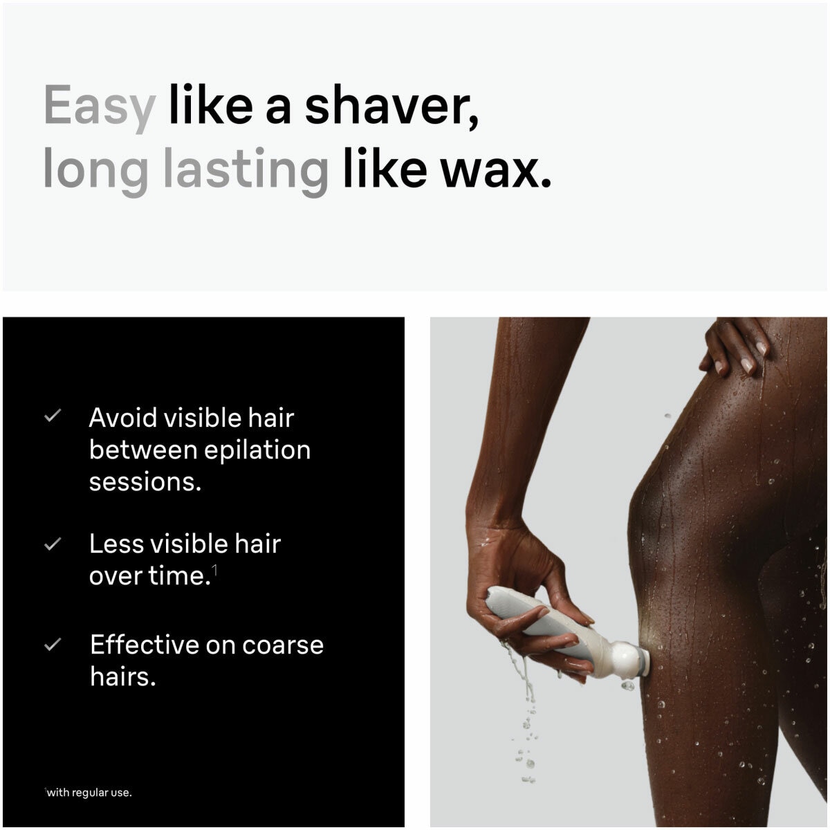 Lifestyle image of epilator being used