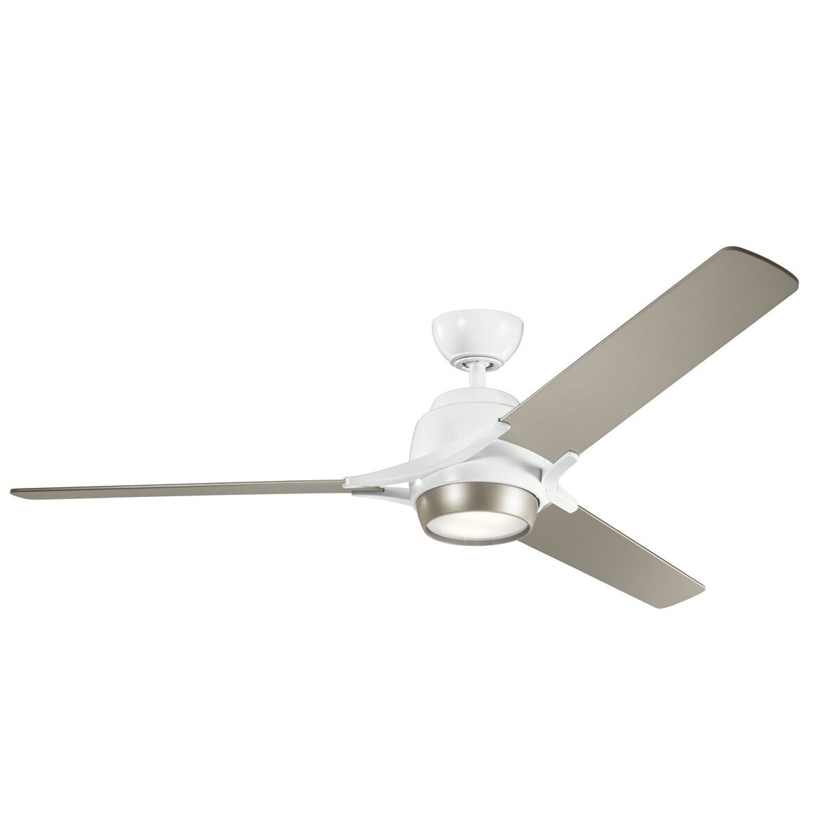 Zeus 152cm Indoor fan in white with Silver blades