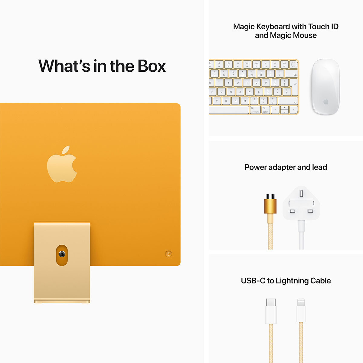 Buy Apple iMac 2021, Apple M1 Chip, 8-Core GPU, 16GB RAM, 2TB SSD, 24 Inch in Yellow at costco.co.uk