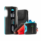 Ring Ultraboost 1500A Jumpstarter pictured with Intelligent Battery Clamps and Case