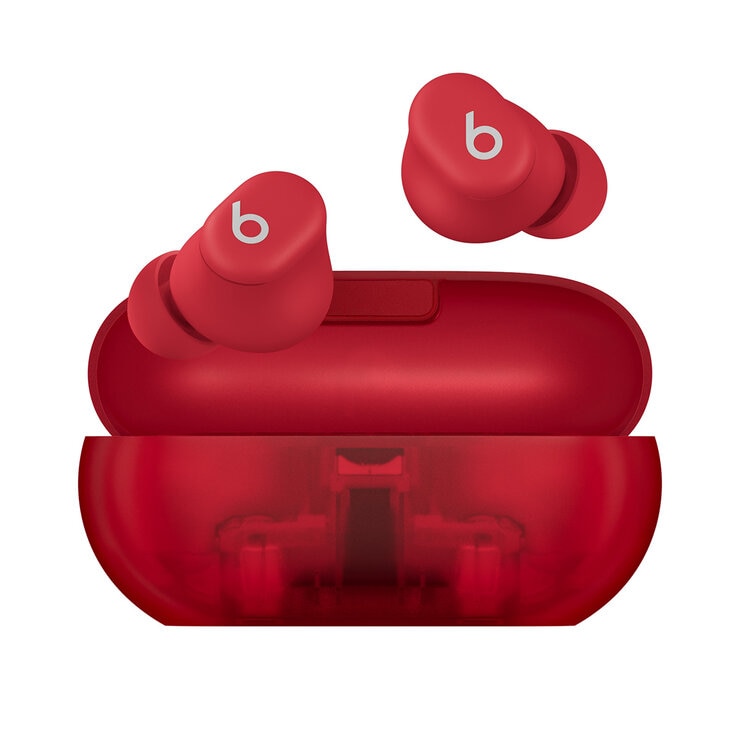 Beats Solo Buds True Wireless Earbuds in Transparent Red, MUW03ZM/A