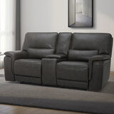 Gilman Creek Maxwell Grey Leather Power Recliner 2 Seater Sofa With Power Headrests 