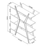 Bentley Designs Kristen Light Oak Open Display Bookcase