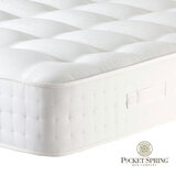 Pocket Spring Bed Company Pemberley Mattress & Grey Divan with Full Ottoman