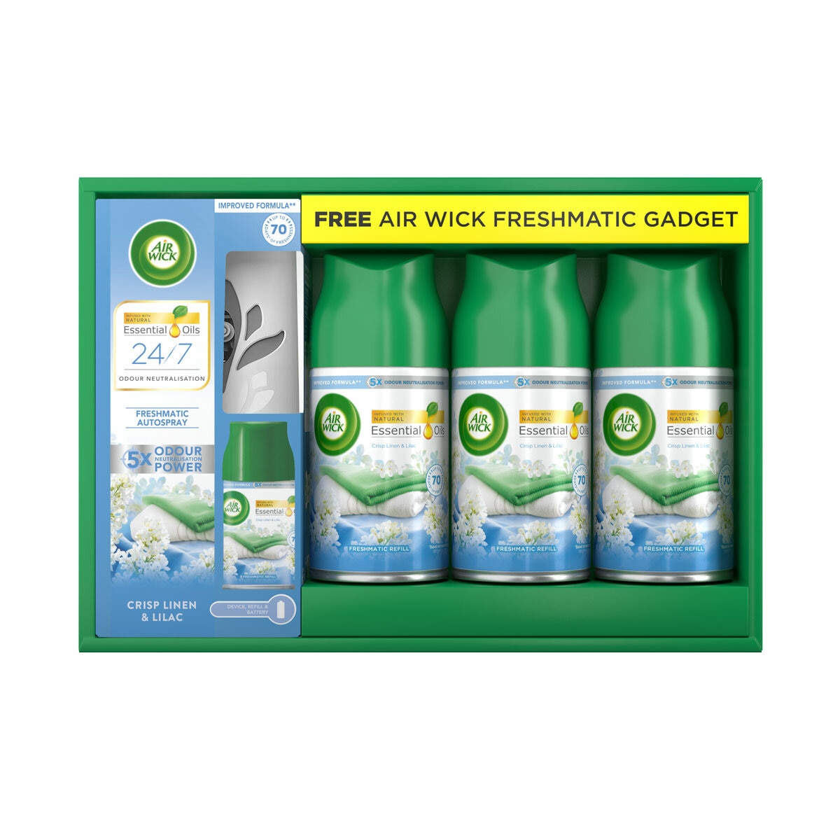 Airwick Freshmatic Gadget + 4 Refills, 4 x 250ml