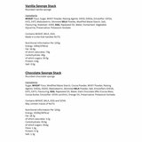 Vanilla and Chocolate Sponge Nutritional Information
