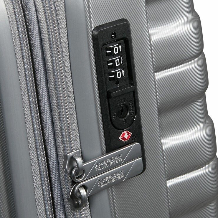 American Tourister 3pc Luggage Set Spinner Case In Silver