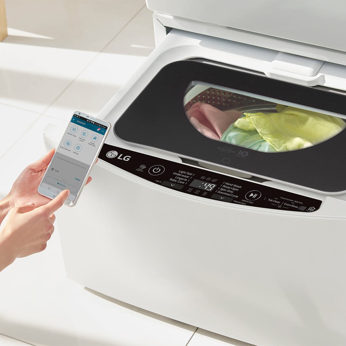 LG SIGNATURE LSF100W, 12kg+2kg, 1600rpm Twin Washing Machine A+++60