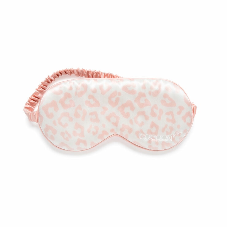 Cocoonzzz 100% Mulberry Silk Pillowcase & Eyemask Set, Pink Leopard