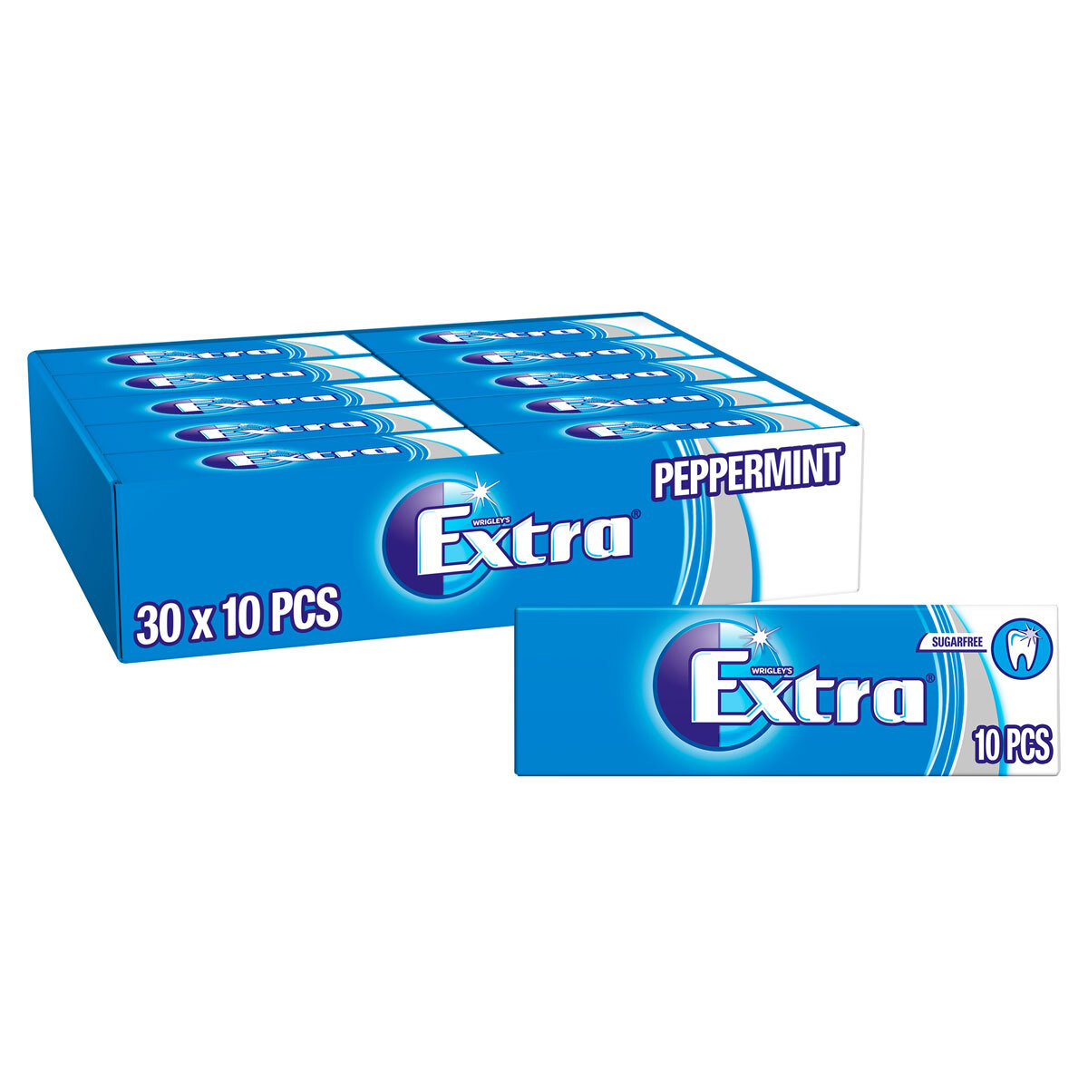 Wrigley's Extra Peppermint Gum, 30 x 10 Pack