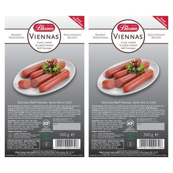 Blooms Smoked Viennas, 2 x 360g