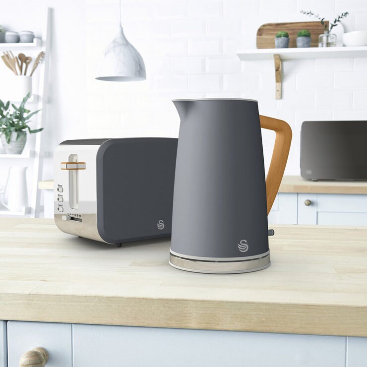 Swan 1.7L Nordic Style Cordless Kettle, Grey SK14610GRYN Costco UK