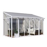 Palram Canopia Sanremo Lean To Conservatory, White