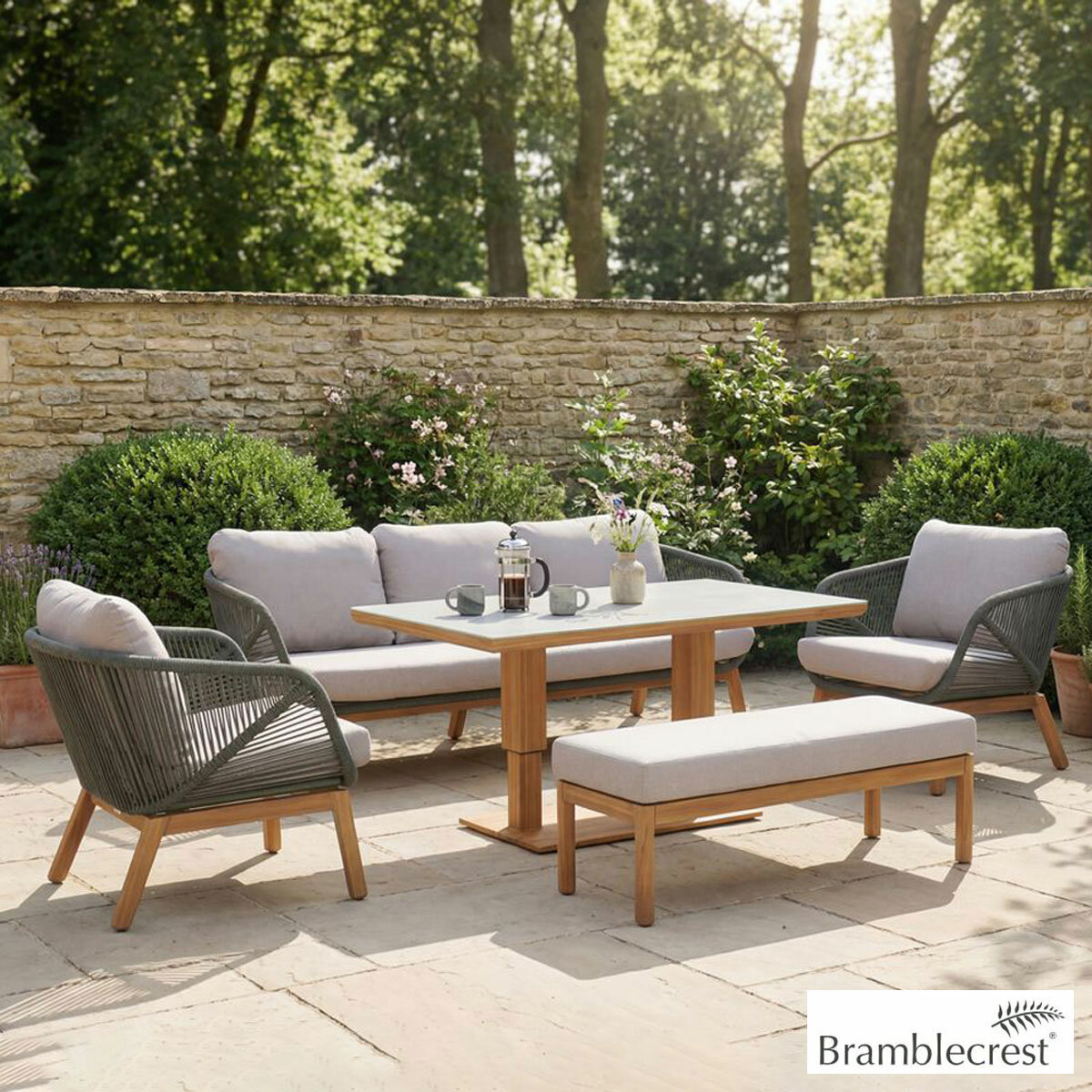Bramblecrest Helsinki 5 Piece Deep Seating Dining