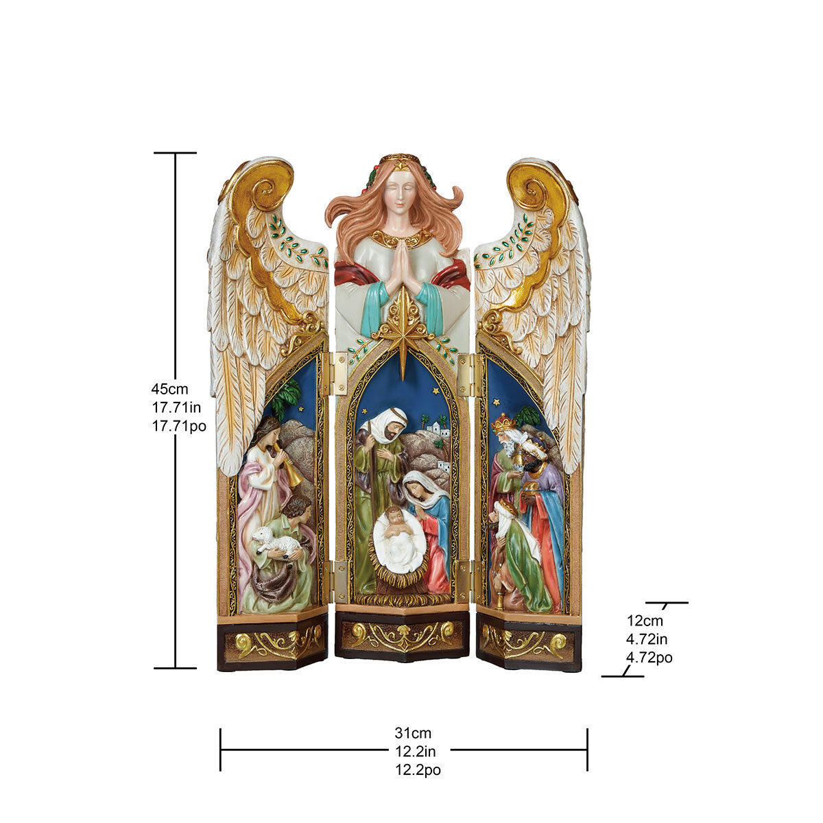 Buy Holy Family Folding Angel Dimensions Image at Costco.co.uk