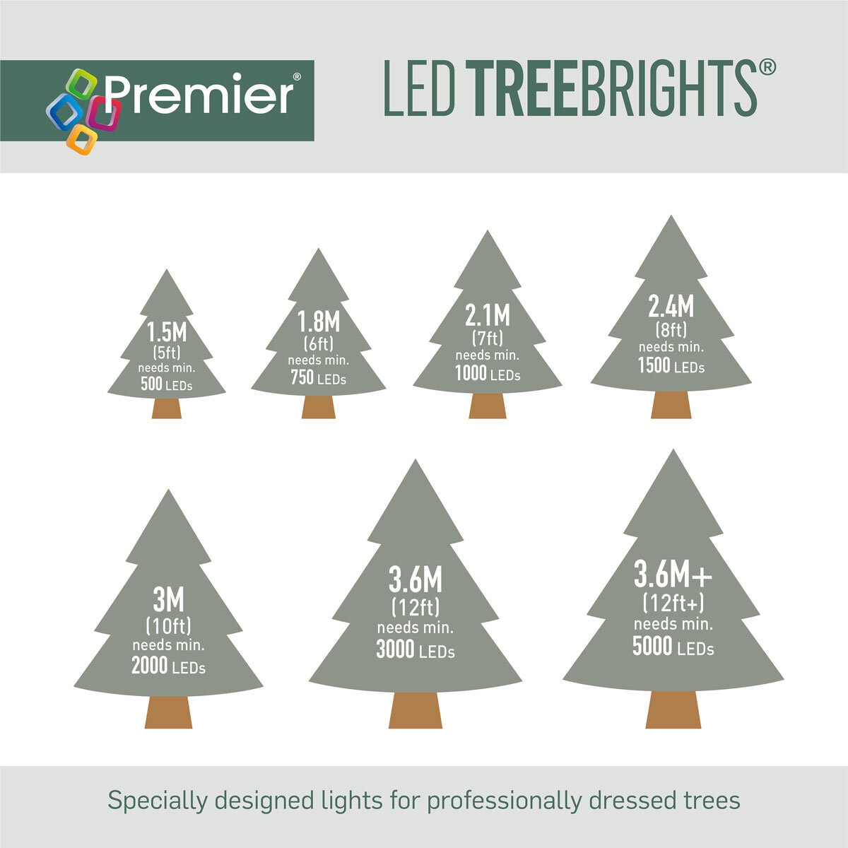 Premier 1500 LED TreeBrights String Lights with Timer