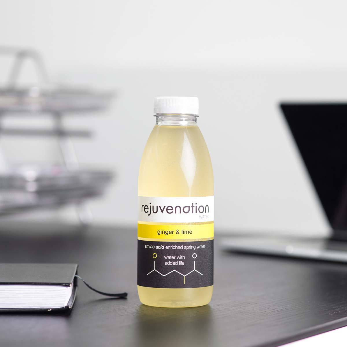 Rejuvenation Water Ginger & Lime Amino Acid Enriched Spring Water, 12 x