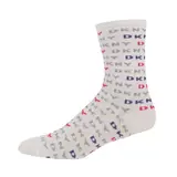 DKNY Women's Patterned Socks, 6 Pack in Blue