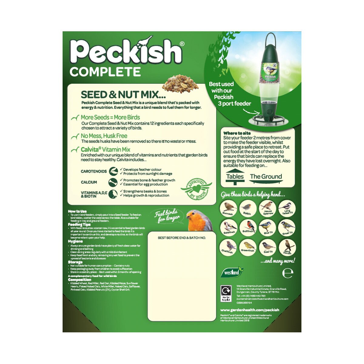 Peckish Complete All Seasons Bird Seed Mix, 20kg Costco UK