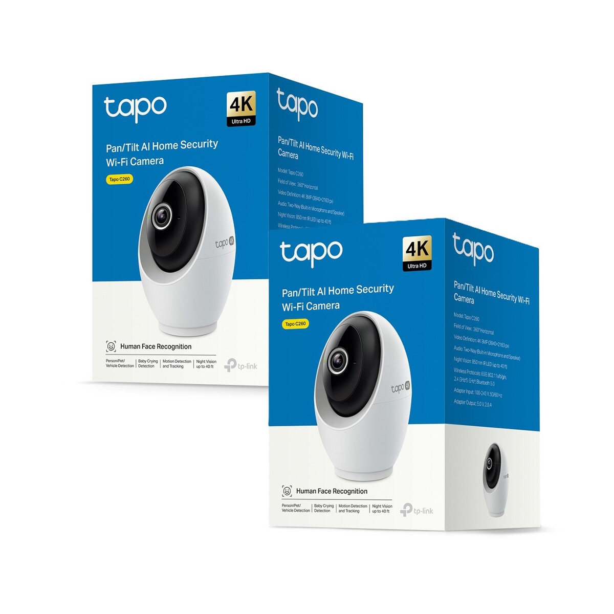 TP-Link Tapo C260 4K Wi-fi PTZ Security Camera - 2 Pack TP-Link Tapo C260 4K Wi-fi PTZ Security Camera - 2 Pack