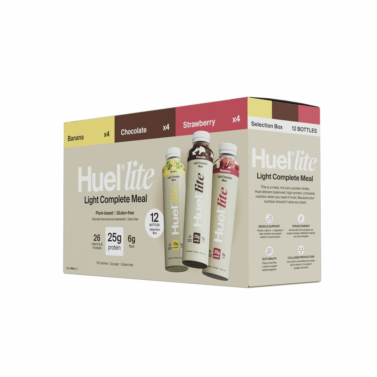 Huel Lite Complete Meal Drink Mixed Box, 12 x 500ml Huel Lite Complete Meal Drink Mixed Box, 12 x 500ml