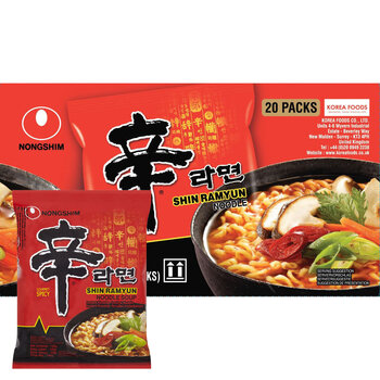 Nongshim Spicy Shin Ramyun Noodles, 20 x 120g