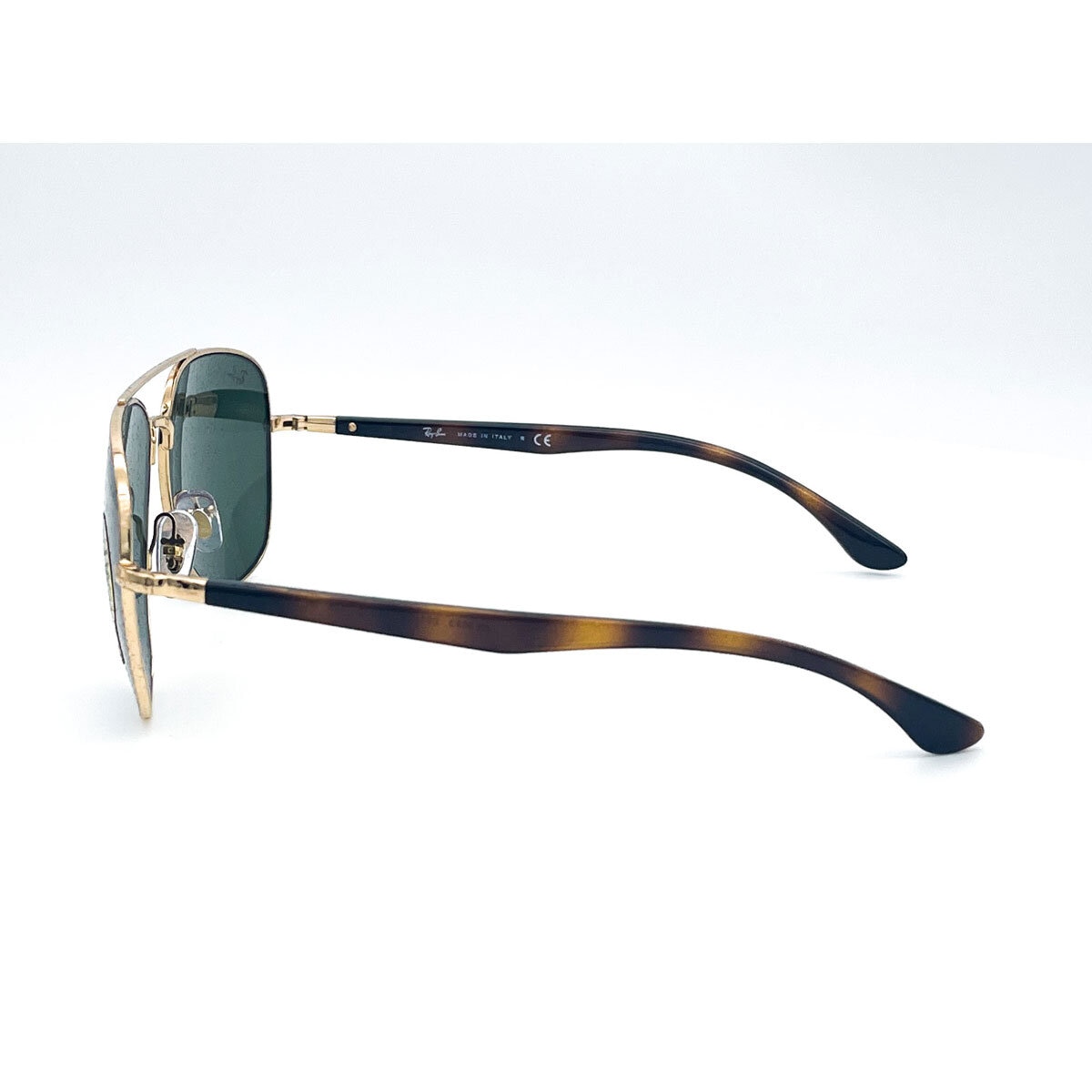 Ray-Ban Gold Sunglasses With Green Lenses, RB3683 001/31