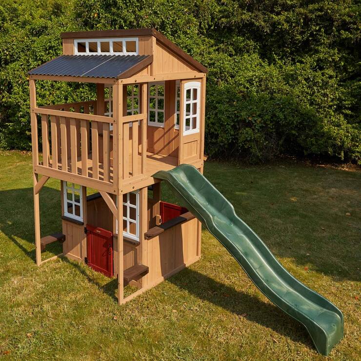 Cedar Summit Lofty Heights Playhouse with Slide (310 Years) Costco UK