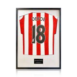 Jermain Defoe Signed Framed Sunderland Shirt with White Mount