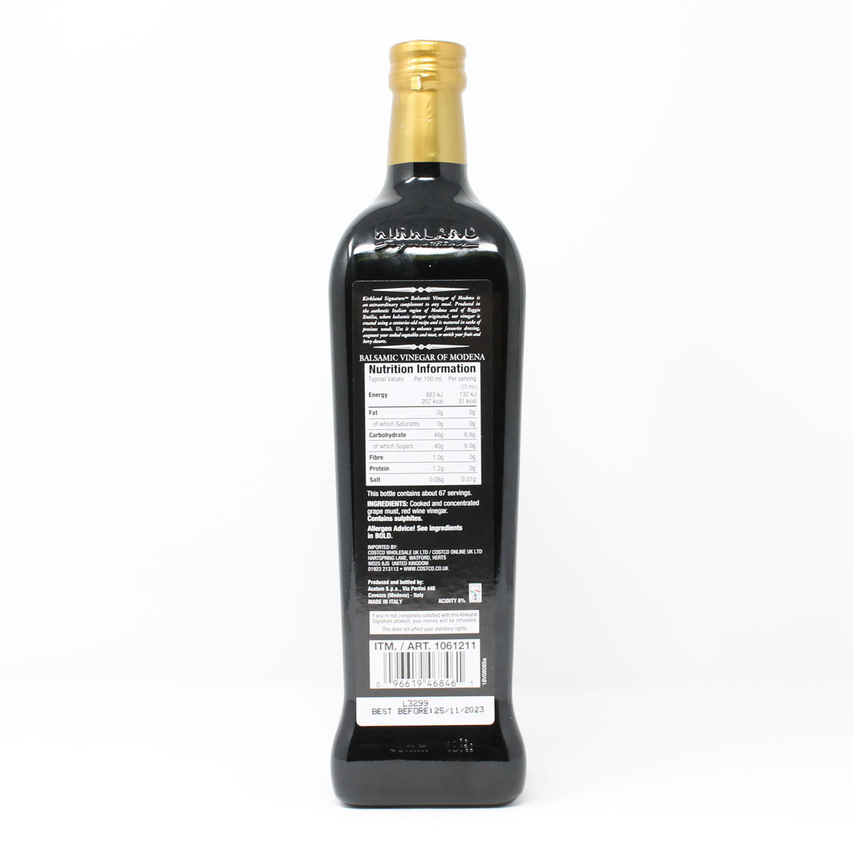 Kirkland Signature 4 Leaf Balsamic Vinegar of Modena, 1L