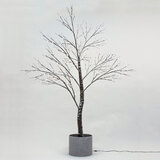 Buy 7ft Potted Brown Flocked Tree Overview Image at Costco.co.uk