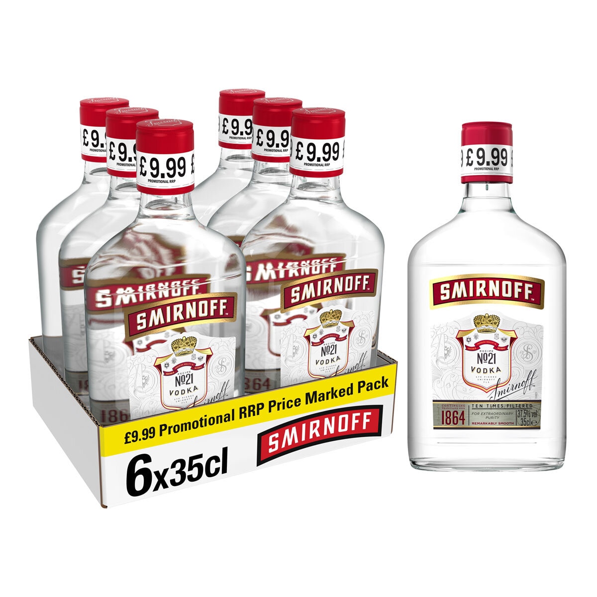 Smirnoff PMP £9.99 Vodka, 6 x 35cl