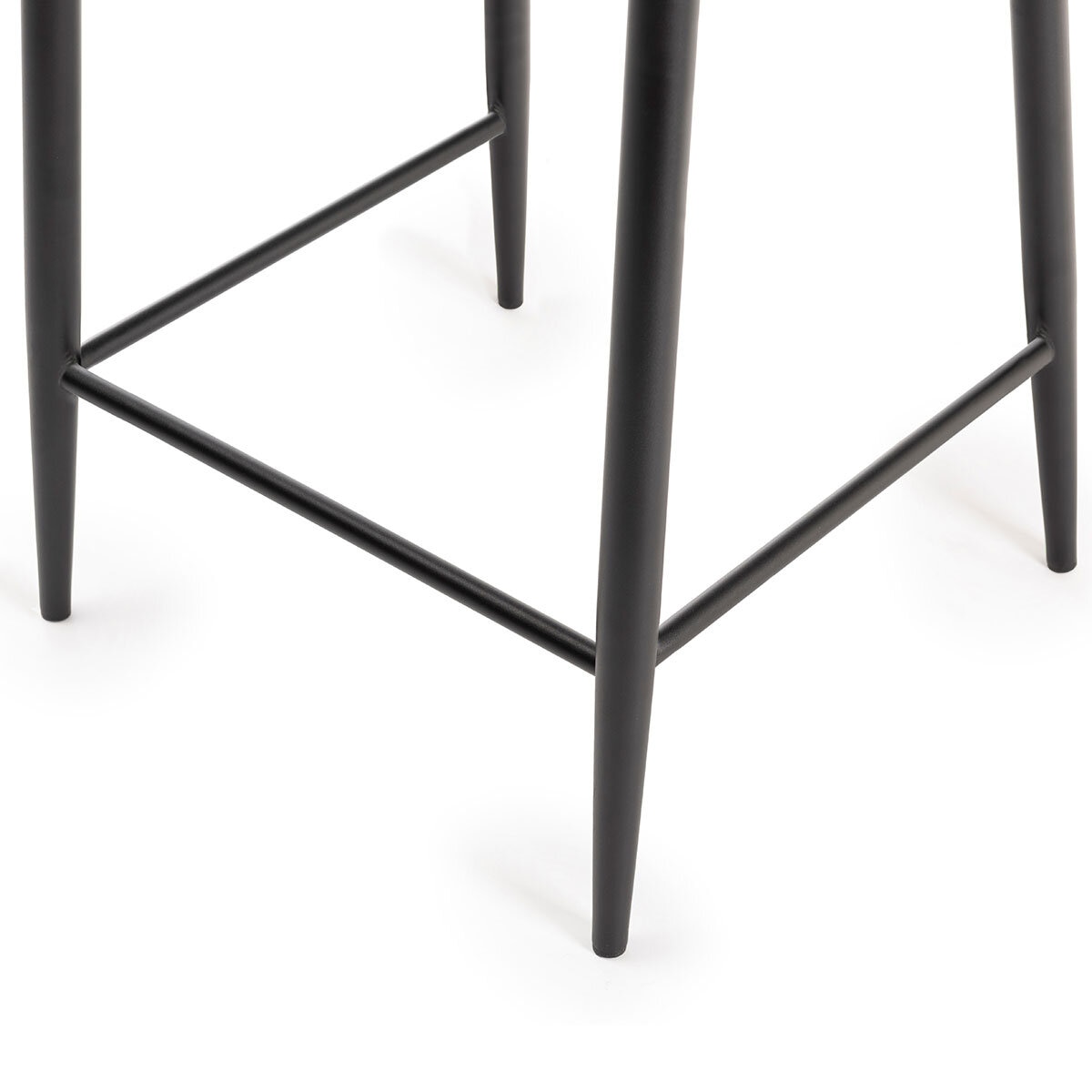 Bentley Designs Grey Faux Leather Diamond Stitch Bar Stool, 2 Pack