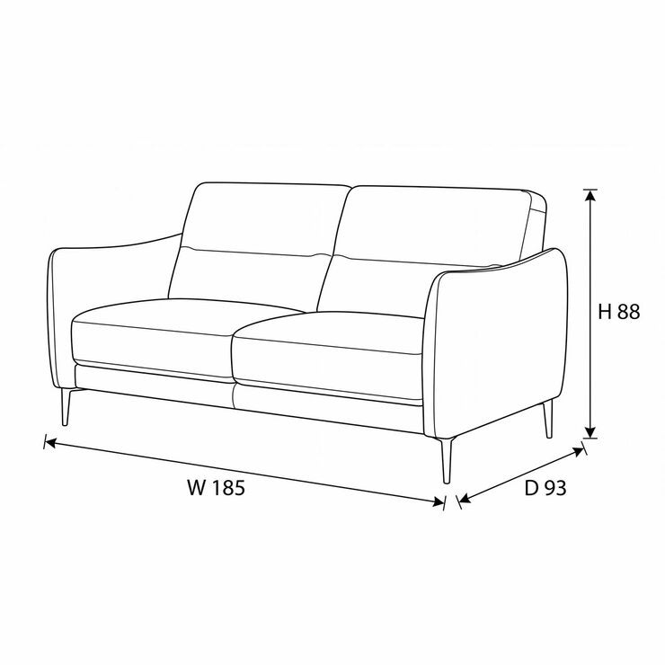 Nicoletti Jupiter Taupe Leather Large 2 Seater Sofa Nicoletti Jupiter Taupe Leather Large 2 Seater Sofa