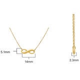 14ct Yellow Gold Infinity Necklace 14ct Yellow Gold Infinity Necklace