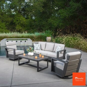 SunVilla Archer 4 Piece Deep Seating Patio Set + Cover