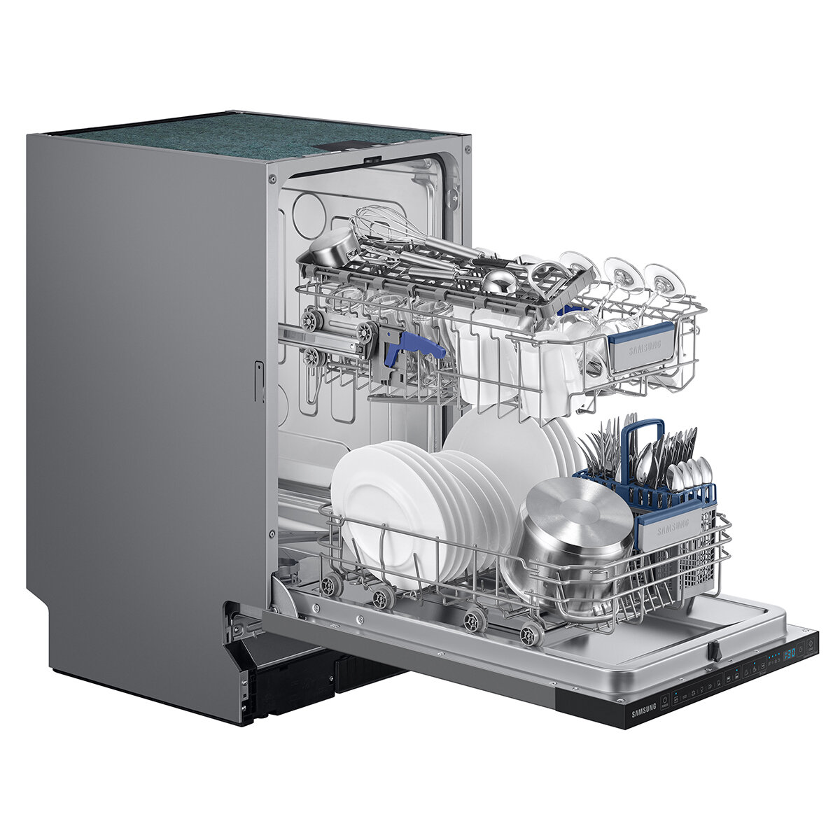 Samsung Series 5 Auto Door Open DW50DG430B00EU, 9 Place Setting Integrated Dishwasher