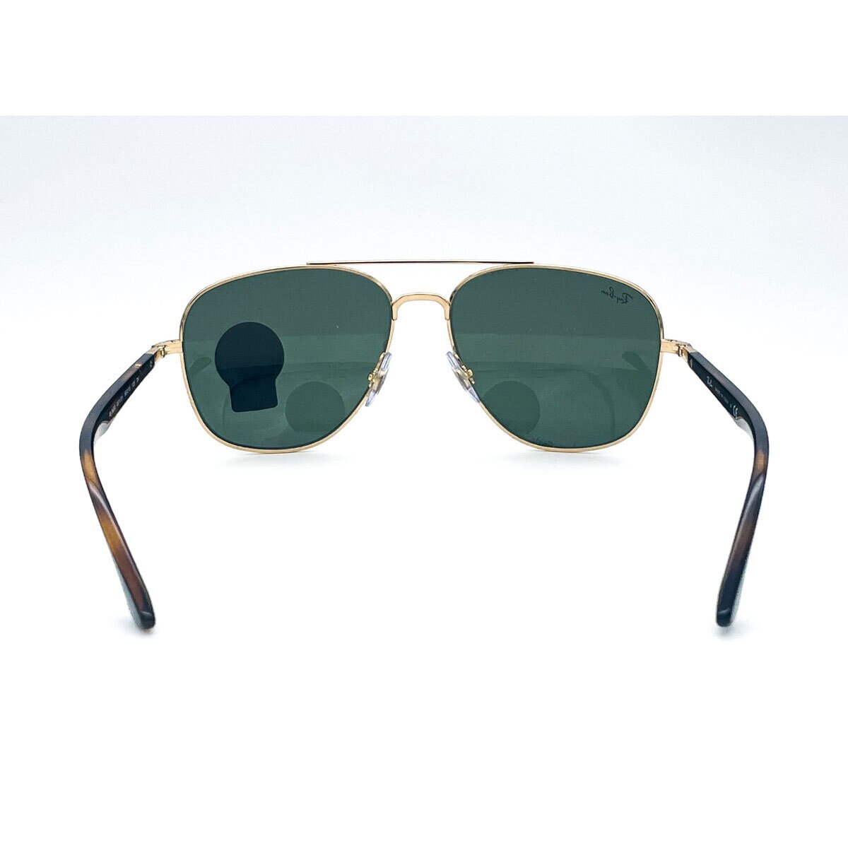 Ray-Ban Gold Sunglasses With Green Lenses, RB3683 001/31