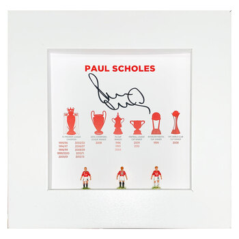 Paul Scholes Manchester United Signed Hand Painted Subbuteo Style Display