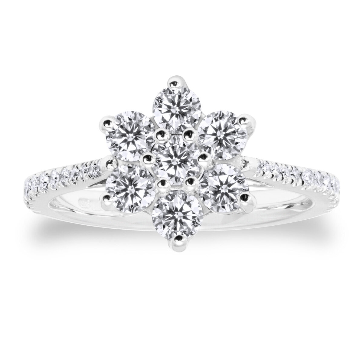 1.00ctw Round Brilliant Cut Diamond Ring, 18ct White Gold