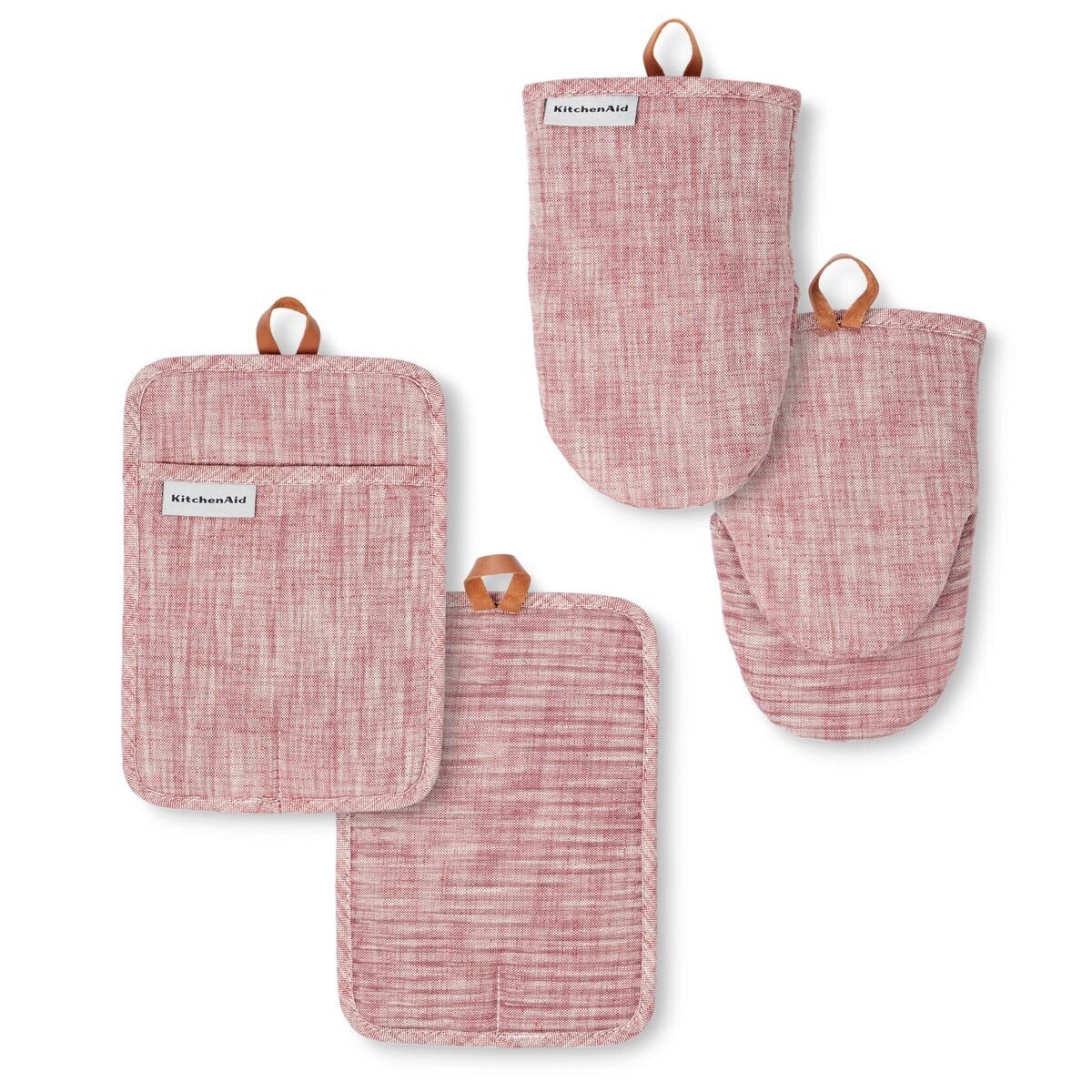 KitchenAid Chambray 4 Pack Pot Holder and Mini Mitt Set