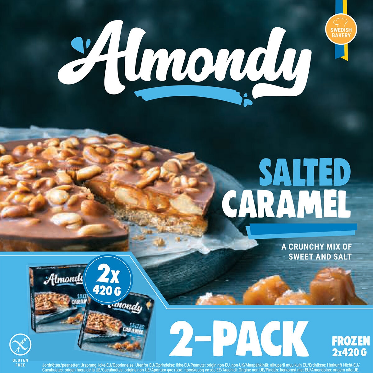 Almondy Salted Caramel Cake, 2 x 420g