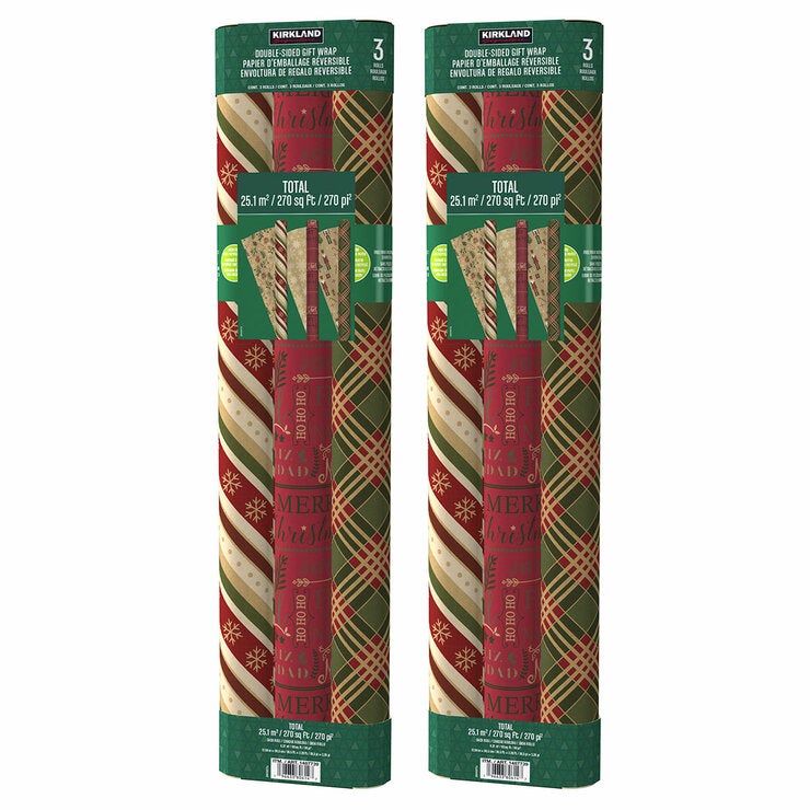 540 Sq ft Christmas Trio Wrap Pack - Traditional 540 Sq ft Christmas Trio Wrap Pack - Traditional