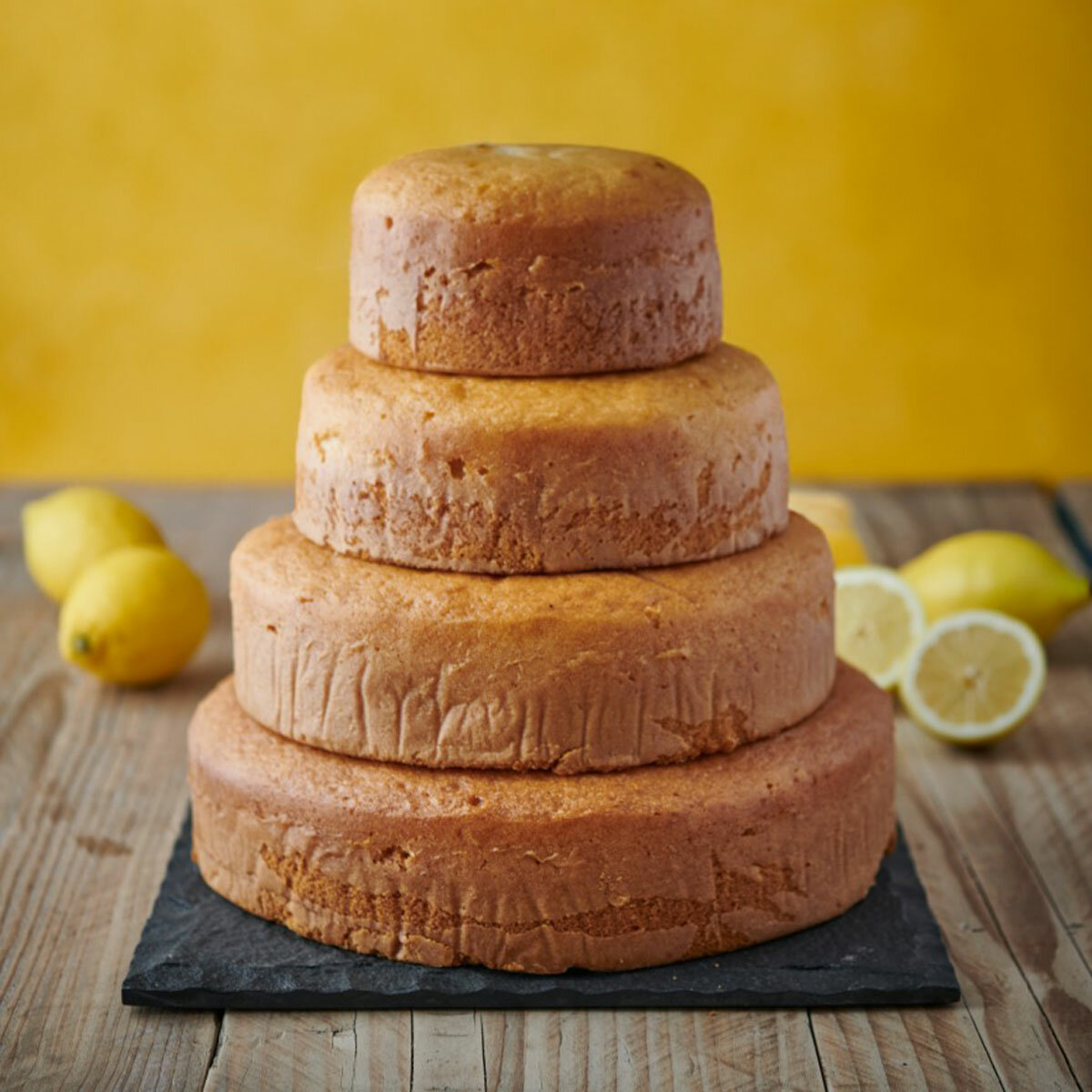 The Original Cake Company 4 Tiered Naked Lemon Sponge Cake