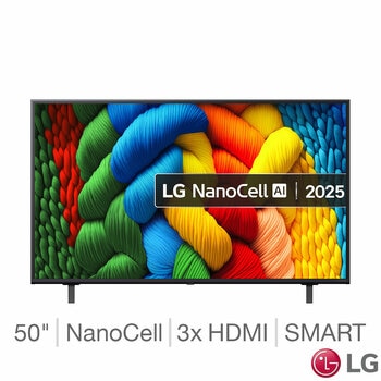 LG 50NANO80A6B 50 Inch Nano 4K Ultra HD Smart TV