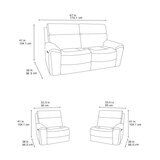 Atlanta Grey Cord Fabric Power Reclining 2 Seater Sofa Atlanta Grey Cord Fabric Power Reclining 2 Seater Sofa